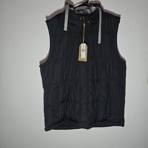 Men's Black Hooded Vest